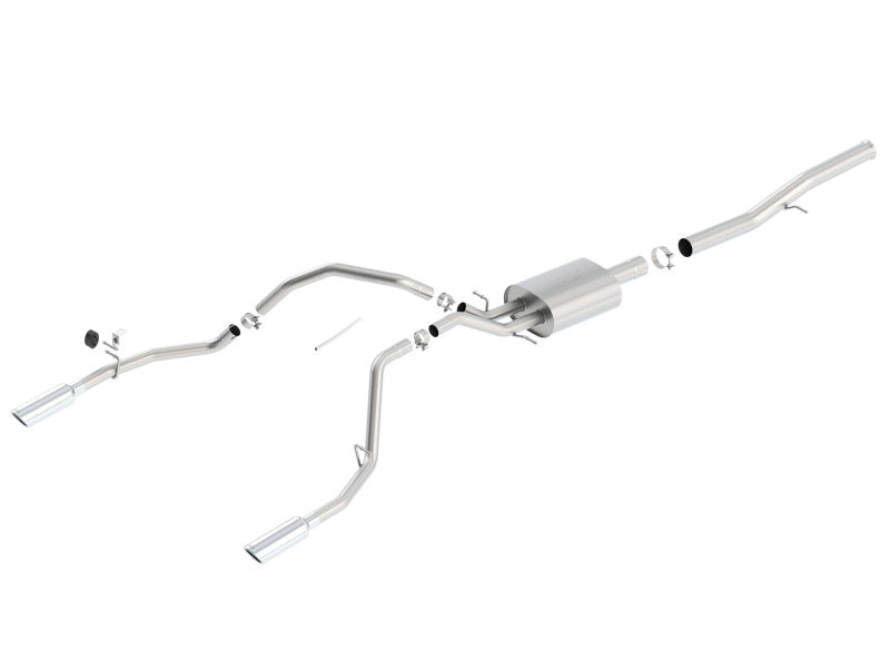 Load image into Gallery viewer, Borla 14 Silv/Sierra 1500 EC Std/CC Short 143.5in WB S-Type Single Split Rear Exit Cat-Back Exhaust