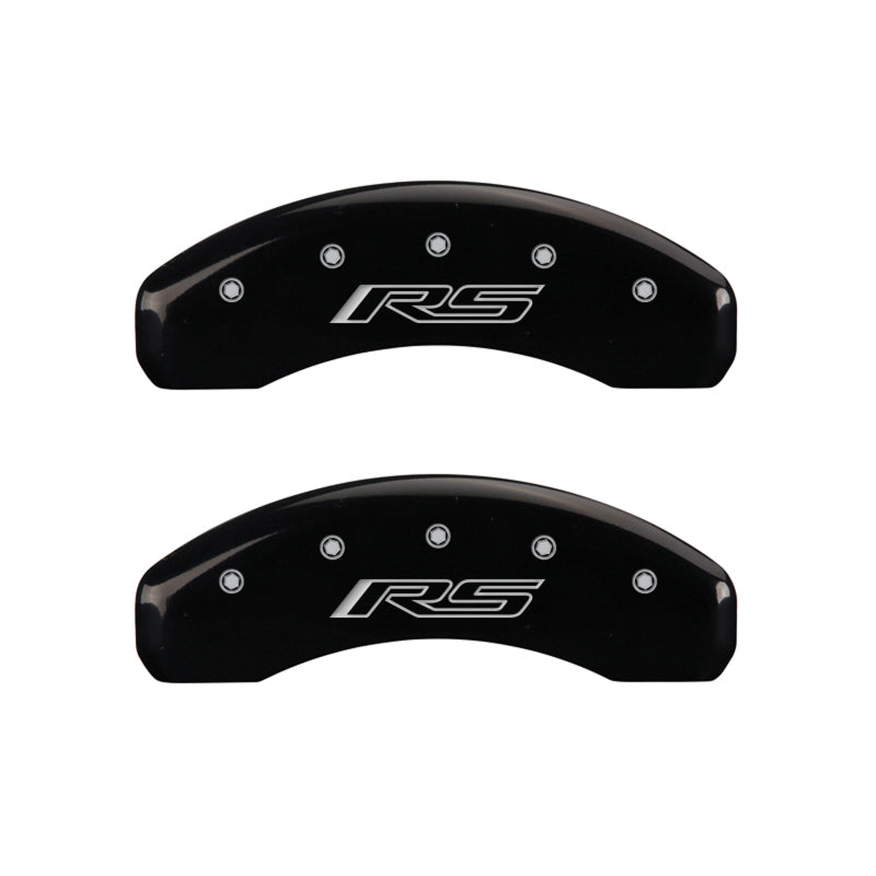 Load image into Gallery viewer, MGP 4 Caliper Covers Engraved Front & Rear Gen 5/RS Black finish silver ch