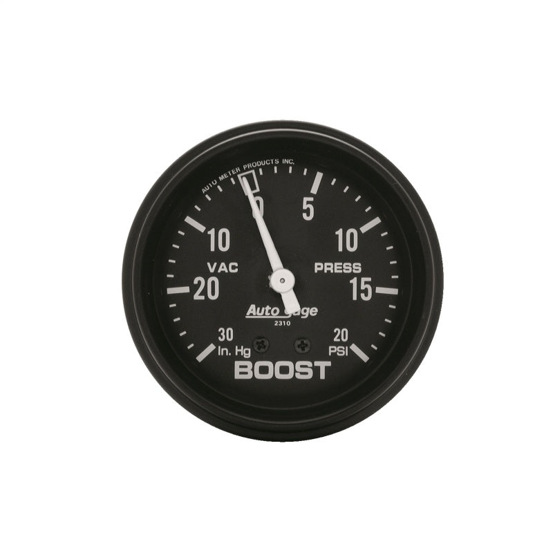 Load image into Gallery viewer, Autometer Black 2-5/8in 30 In Hg-Vac / 20 PSI Mechanical Vacuum/Boost Gauge