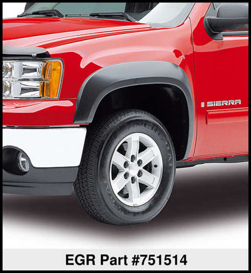Load image into Gallery viewer, EGR 07-13 GMC Sierra LD 6-8ft Bed Rugged Look Fender Flares - Set (751514)