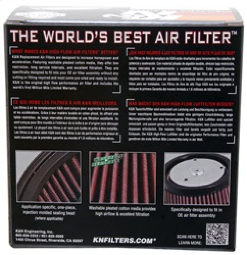 Load image into Gallery viewer, K&N 4in ID / 5.5in OD / 2in H Custom Assembly Filter designed to fit Harley-Davidson Motorcycle