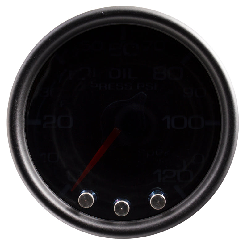 Load image into Gallery viewer, Autometer Spek-Pro Gauge Oil Press 2 1/16in 120psi Stepper Motor W/Peak & Warn Blk/Smoke/Blk