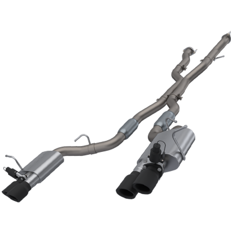 Load image into Gallery viewer, 2018-2022 Jeep Grand Cherokee Trackhawk QTP Screamer Cat Back Black Tips