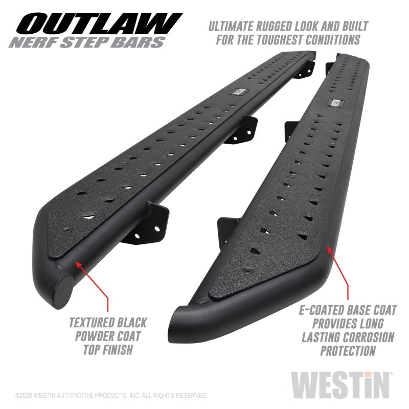 Load image into Gallery viewer, Westin 2020 Jeep Gladiator Outlaw Nerf Step Bars - Textured Black