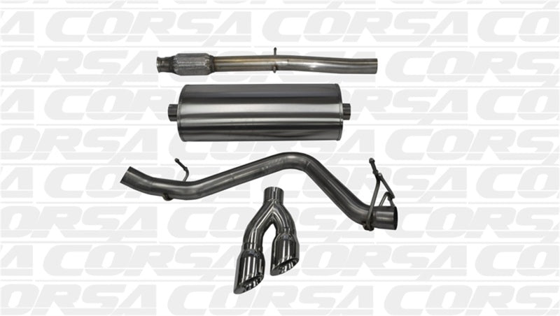 Load image into Gallery viewer, Corsa 14-19 GMC Sierra/Chevy Silv 1500 Crew Cab/Std. Bed 5.3L V8 Polished Single Side