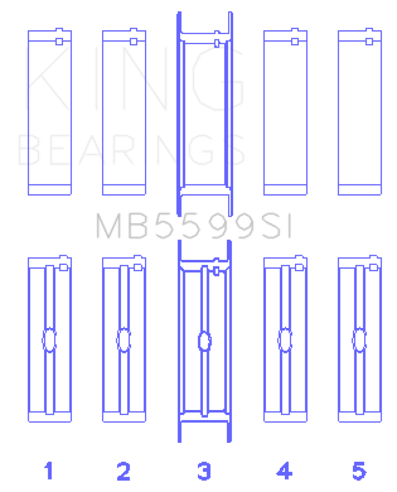Load image into Gallery viewer, King Engine Bearings International 421CI/446CI V8 (STD Size) Crankshaft Main Bearing Set