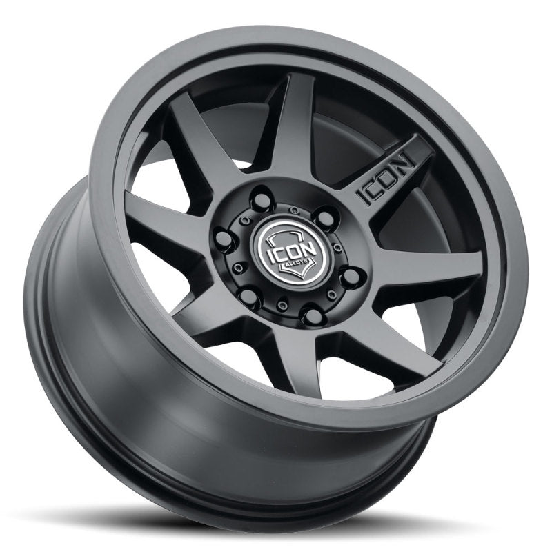 Load image into Gallery viewer, ICON Rebound SLX 17x8.5 6 x 135 6mm Offset 5.75in BS 87.1mm Bore Satin Black Wheel