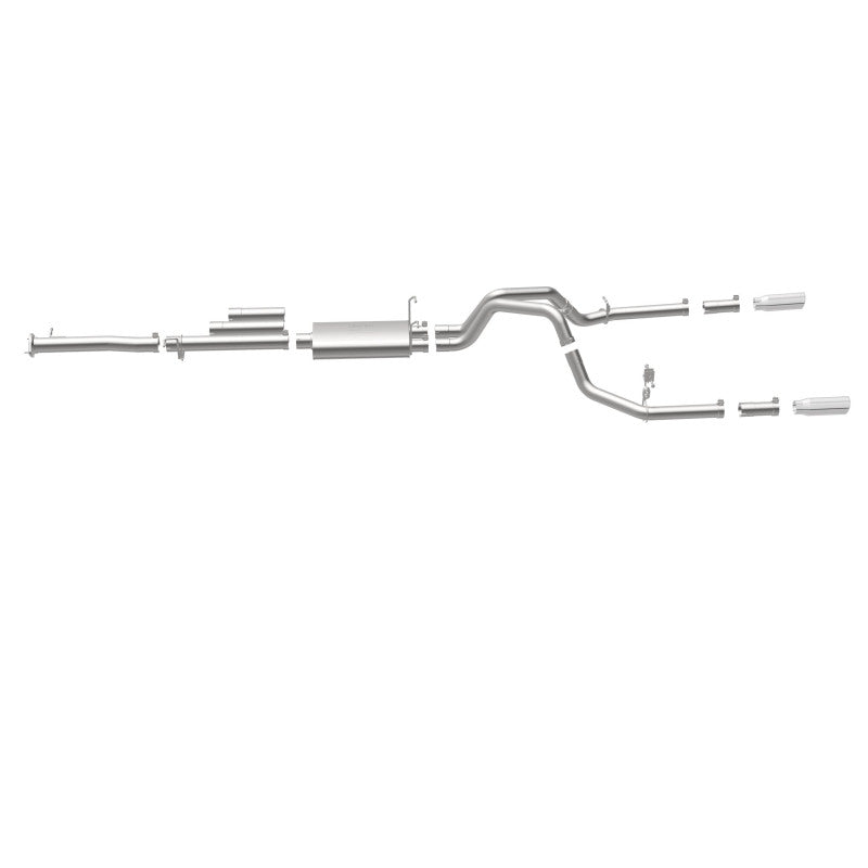 Load image into Gallery viewer, MagnaFlow Stainless Cat-Back Exhaust 2015 Chevy Silverado 2500HD 6.0L Dual Split Rear Exit 4in