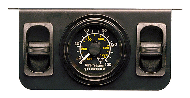 Load image into Gallery viewer, Firestone Air Adjustable Leveling Pneumatic Control Panel w/Dual Black Gauge 0-150psi (WR17602145)