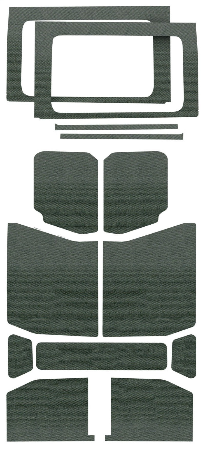 Load image into Gallery viewer, DEI 18-23 Jeep Wrangler JL 4-Door Boom Mat Complete Headliner Kit - 13 Piece - Gray