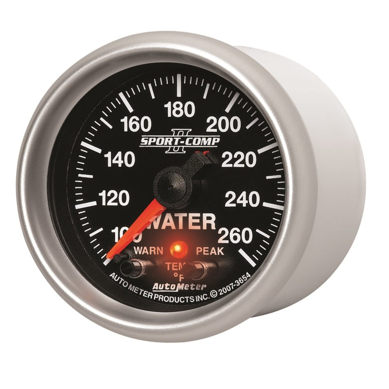 Load image into Gallery viewer, Autometer Sport-Comp II 52.4mm 100-260 Deg F Water Temp Peak & Warn w/ Electronic Control Gauge