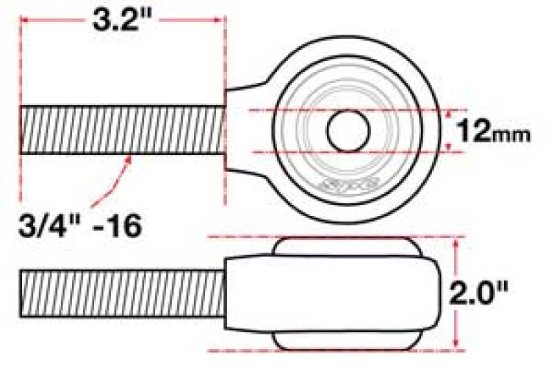 Load image into Gallery viewer, SPC Performance xAxis Sealed Flex Joint LH 3/4in-16x12mm BH x 2in W