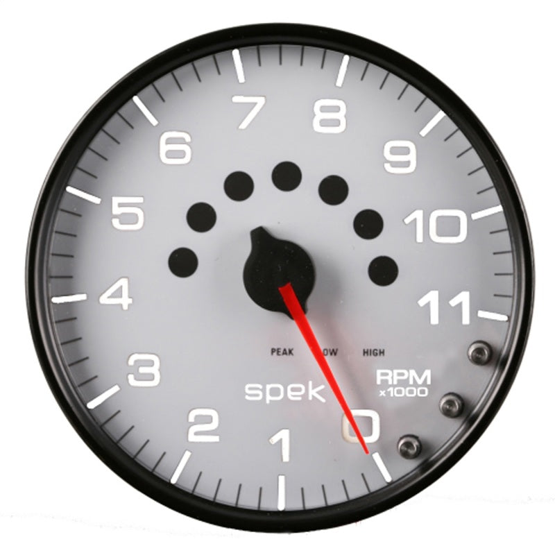 Load image into Gallery viewer, Autometer Spek-Pro Gauge Tachometer 5in 11K Rpm W/Shift Light & Peak Mem White/Black