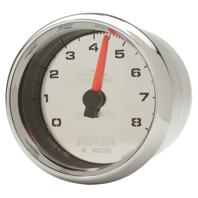 Load image into Gallery viewer, Autometer Pro-Cycle Gauge Tach 2-5/8in 8K Rpm 2&4 Cylinder Chrome