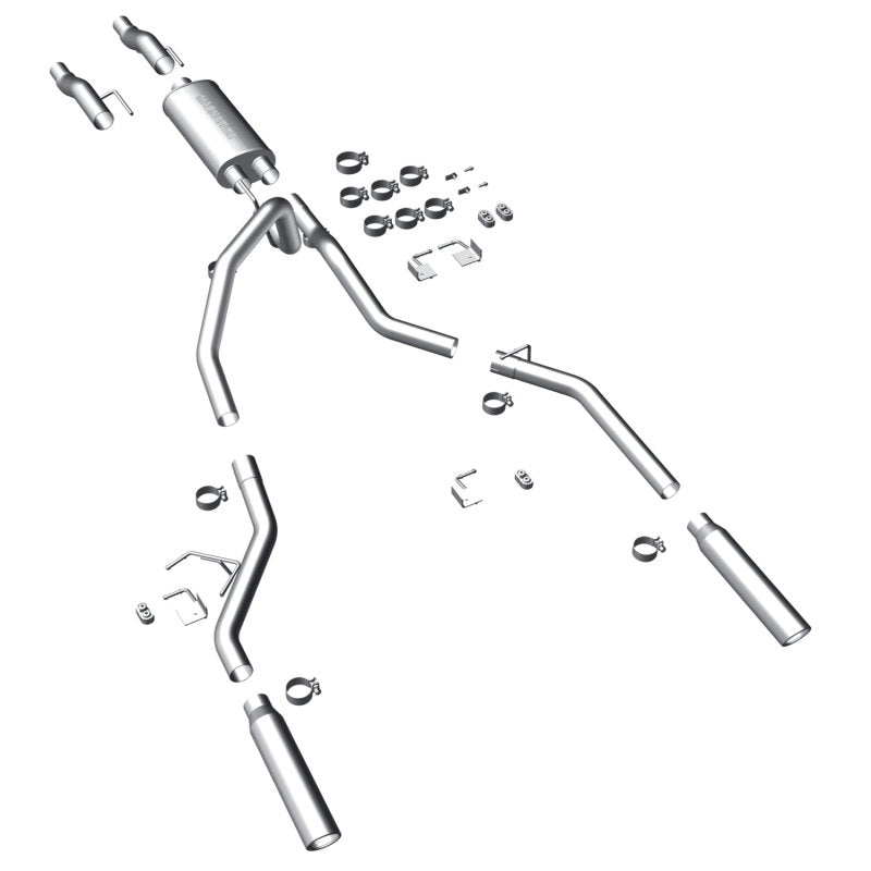 Load image into Gallery viewer, MagnaFlow 11 Ford F-150 3.7L/5.0L/6.2L SS Catback Exhaust Dual Split Rear Exit w/ 3.5in SS Tips
