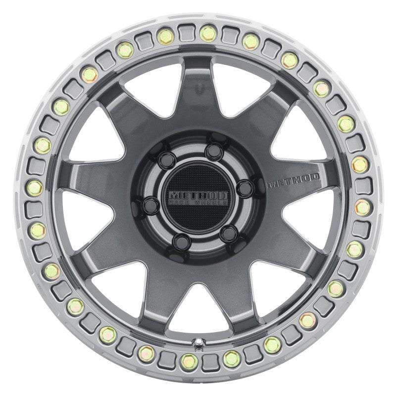 Load image into Gallery viewer, Method MR108 17x9 -44mm Offset 6x5.5 106.25mm CB Gloss Titanium w/BH-H24125-38 Wheel