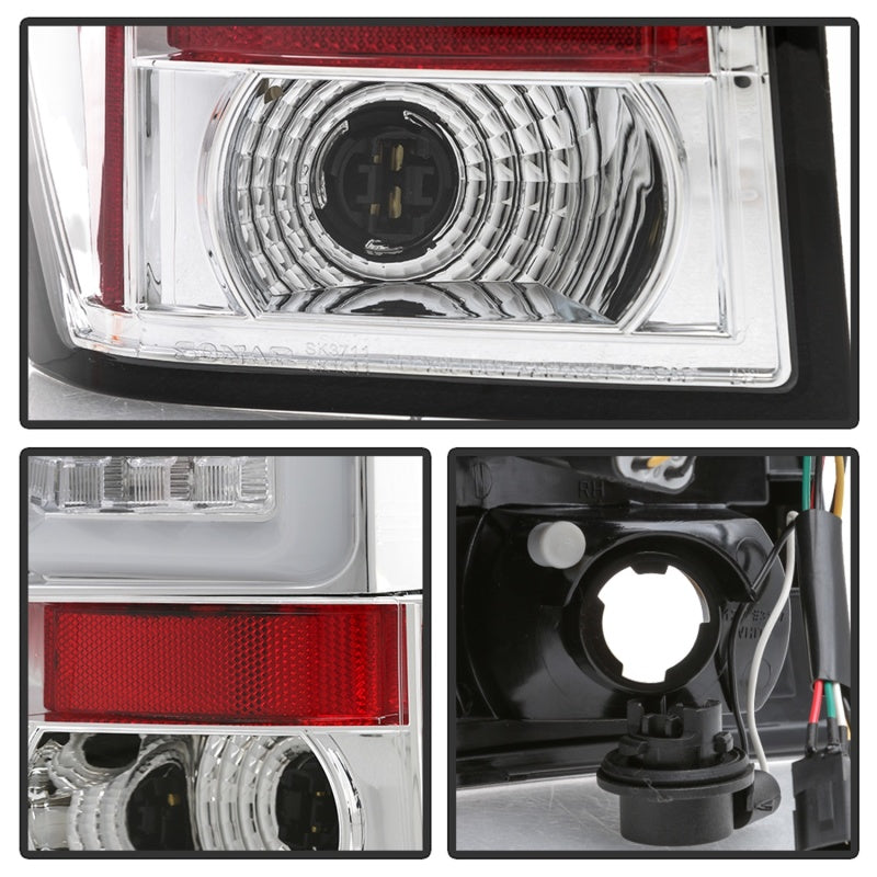 Load image into Gallery viewer, Spyder Jeep Grand Cherokee 05-06 Version 2 Light Bar LED Tail Lights - Chrome