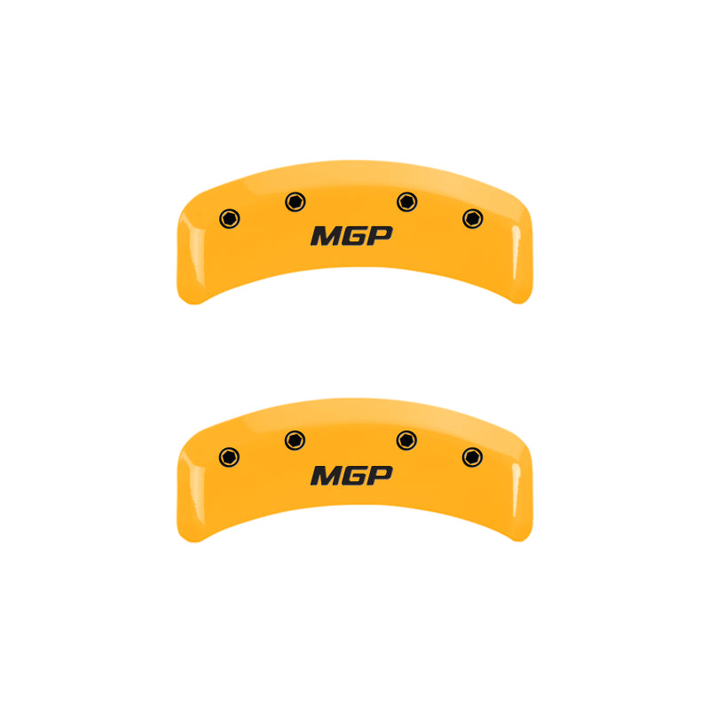 Load image into Gallery viewer, MGP 4 Caliper Covers Engraved Front Mustang Engraved Rear Pony Black finish silver ch