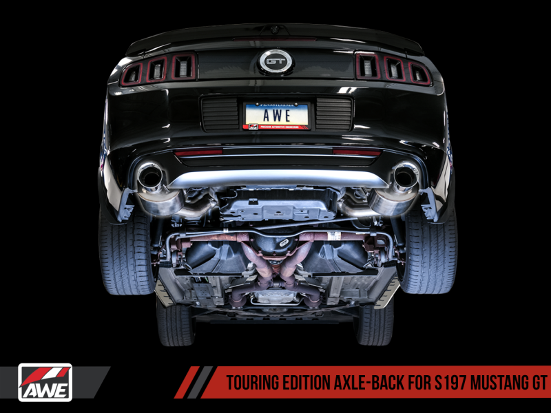 Load image into Gallery viewer, AWE Tuning S197 Mustang GT Axle-Back Exhaust - Touring Edition (Chrome Silver Tips)