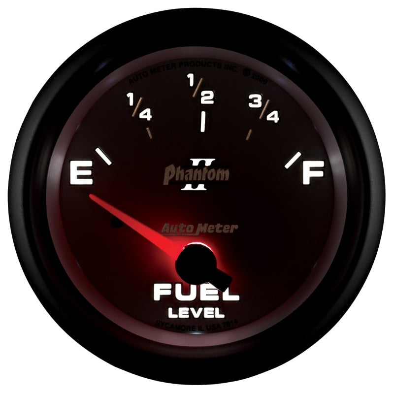 Load image into Gallery viewer, AutoMeter Gauge Fuel Level 2-5/8in. 0 Ohm(e) to 90 Ohm(f) Elec Phantom II