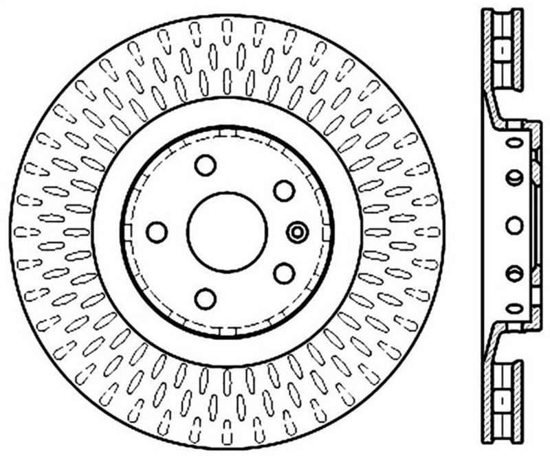 Load image into Gallery viewer, StopTech Drilled & Slotted Left Sport Brake Rotor for 2009 Cadillac CTS-V