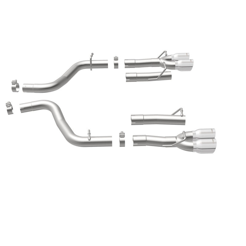 Load image into Gallery viewer, MagnaFlow Axle-Back, SS, 2.5in, Quad Split Rear 3.5in Tip 2015 Dodge Challenger 3.6L V6