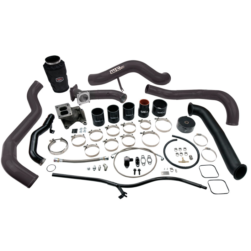 Load image into Gallery viewer, Wehrli 01-04 Chevrolet 6.6L LB7 Duramax S300 Turbo Install Kit (No Turbo) - Gloss Black