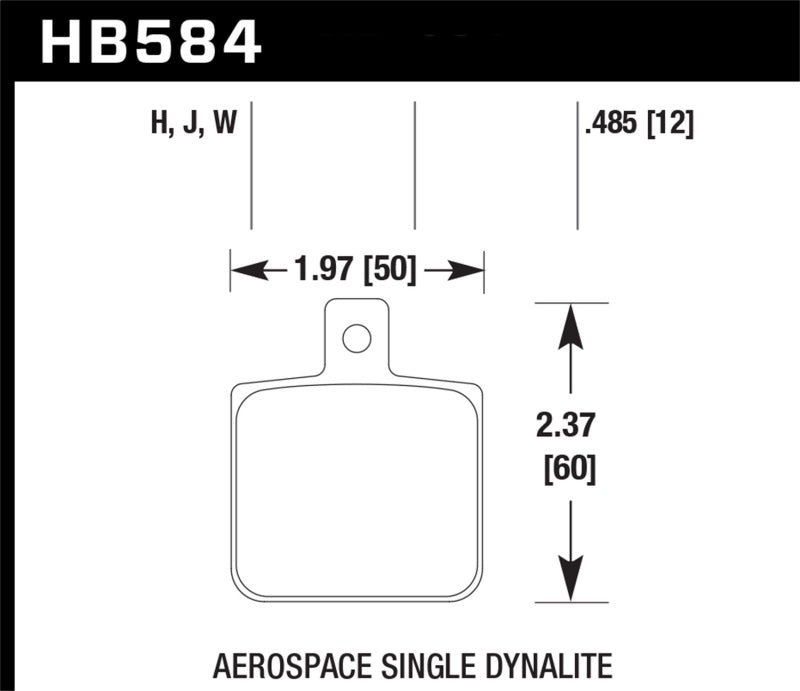Load image into Gallery viewer, Hawk Aerospace Single Dynalite 12mm Thickness HPS Street Brake Pads