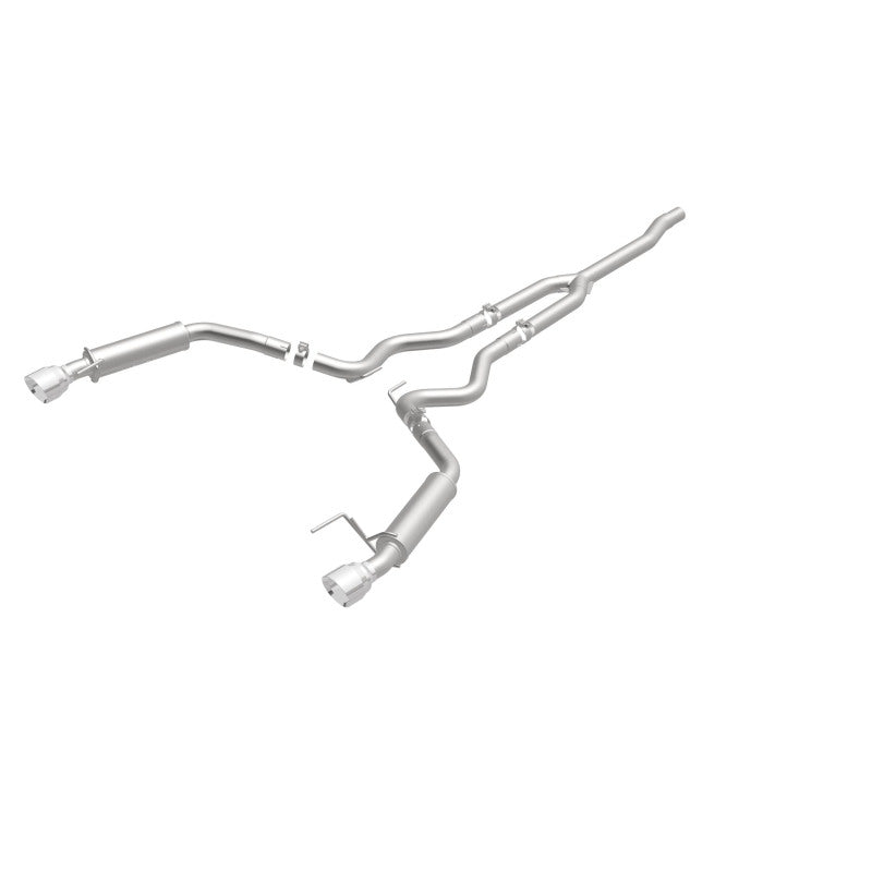 Load image into Gallery viewer, MagnaFlow Cat-Back 15-16 Ford Mustang 2.3L L4 Competition SS 3in Dual Split Rear 4.5in Black Tips