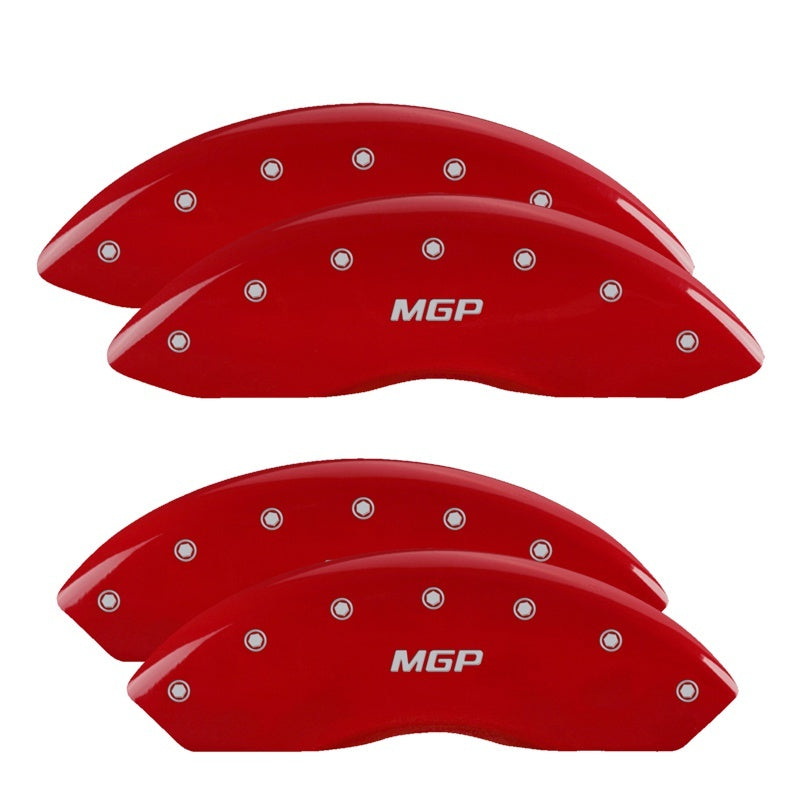 Load image into Gallery viewer, MGP 4 Caliper Covers Engraved Front & Rear MGP Red finish silver ch