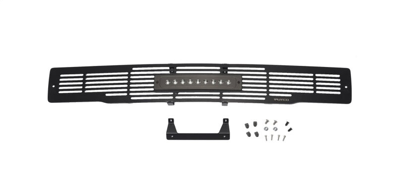 Load image into Gallery viewer, Putco 15-17 Ford F-150 - SS Black Bar Design w/10in Luminix Light Bar Bumper Grille Inserts