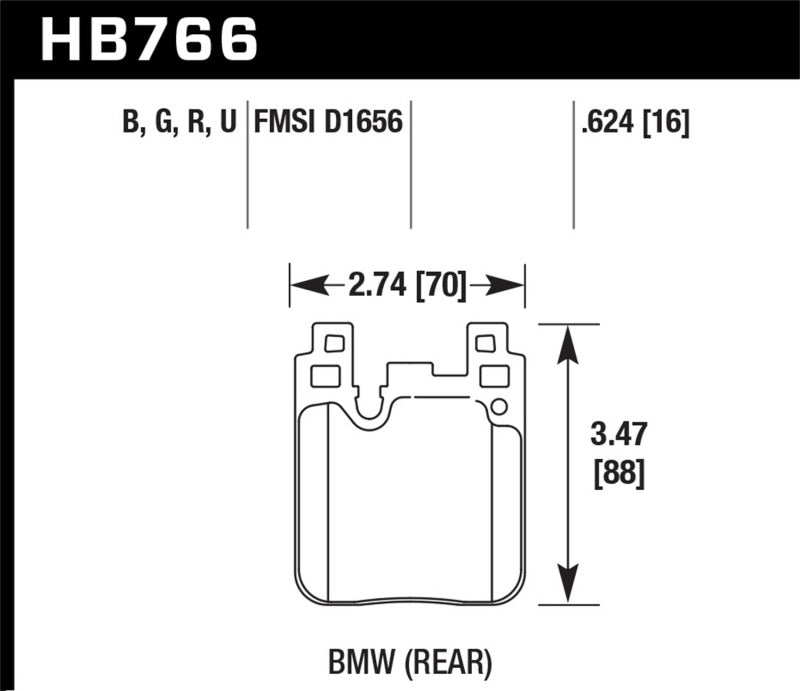 Load image into Gallery viewer, Hawk 2014 BMW 228i 2.0L Base Blue Painted Caliper Rear ER-1 Brake Pads