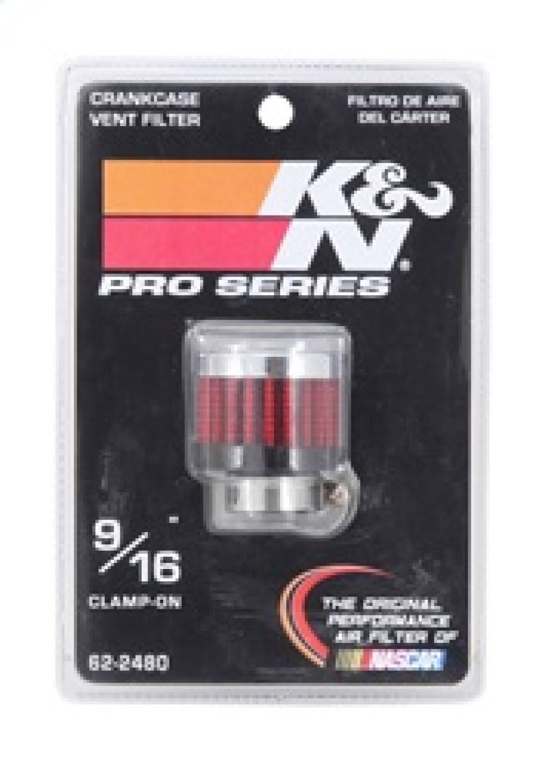 Load image into Gallery viewer, K&N Rubber Base Crankcase Vent Filter - 0.55in Flange ID 1.375in OD 1.125in Height