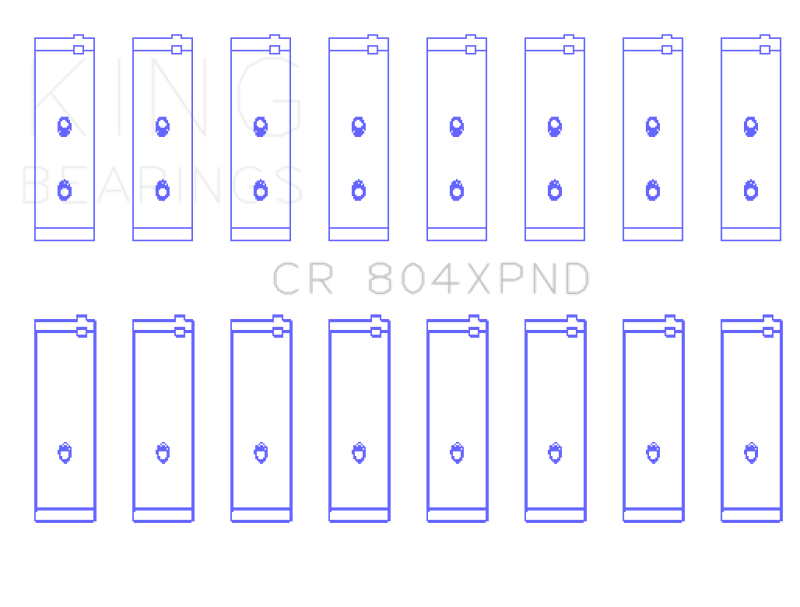 Load image into Gallery viewer, King Ford 260ci / 289ci / 302 5.0L Windsor - Doweled (Size STD) Performance Rod Bearing Set