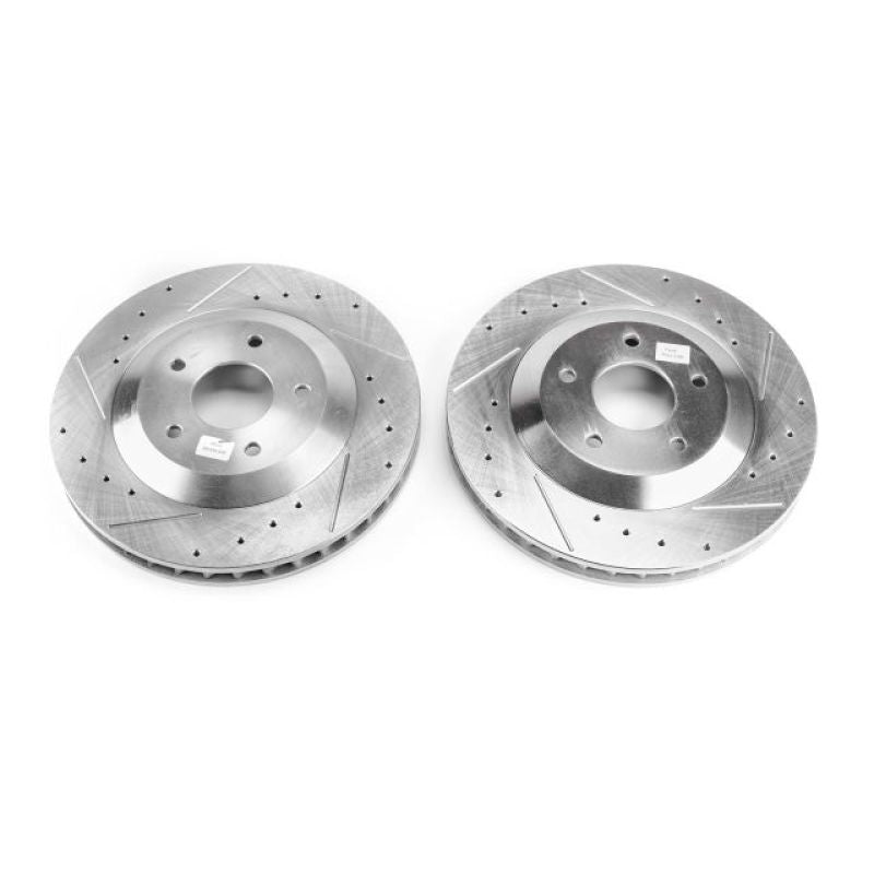 Load image into Gallery viewer, Power Stop 2004 Cadillac XLR Front Evolution Drilled & Slotted Rotors - Pair