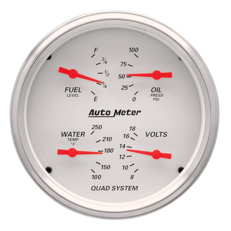 Load image into Gallery viewer, AutoMeter Gauge Kit 2 Pc. Quad & Speedometer 5in. Arctic White