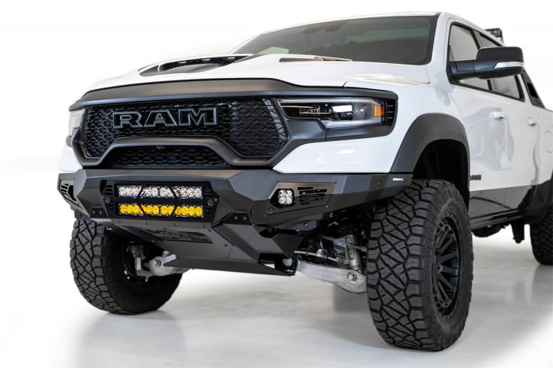 Load image into Gallery viewer, Addictive Desert Designs 2021 Dodge RAM 1500 TRX Bomber Front Bumper (20in Lights)