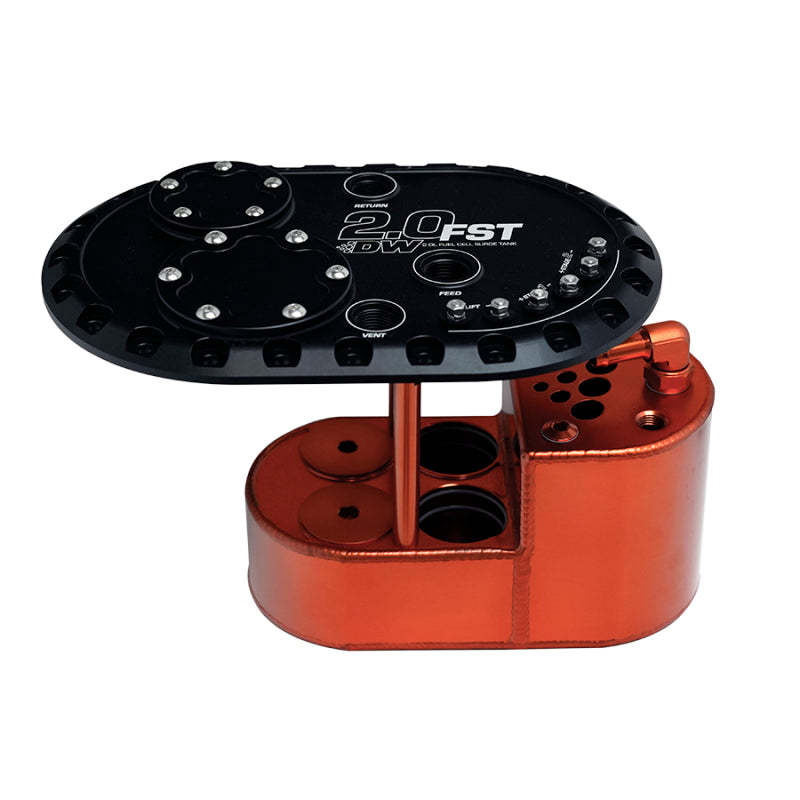 Load image into Gallery viewer, DeatschWerks 2.0L Staged Fuel Cell Universal Surge Tank (Fits 4 DW200/DW300/DW400 Fuel Pumps)