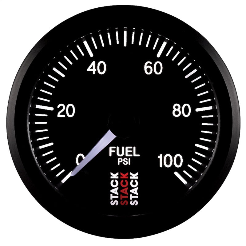 Load image into Gallery viewer, Autometer Stack 52mm 0-100 PSI 1/8in NPTF Male Pro Stepper Motor Fuel Pressure Gauge - Black