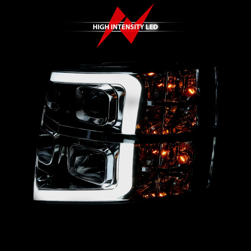 Load image into Gallery viewer, ANZO 2007-2013 Chevy Silverado 1500 Projector Plank Style Chrome Amber