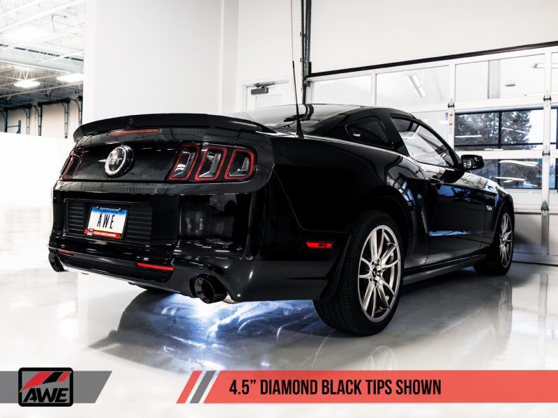 Load image into Gallery viewer, AWE Tuning S197 Mustang GT Axle-Back Exhaust - Track Edition (Diamond Black Tips)