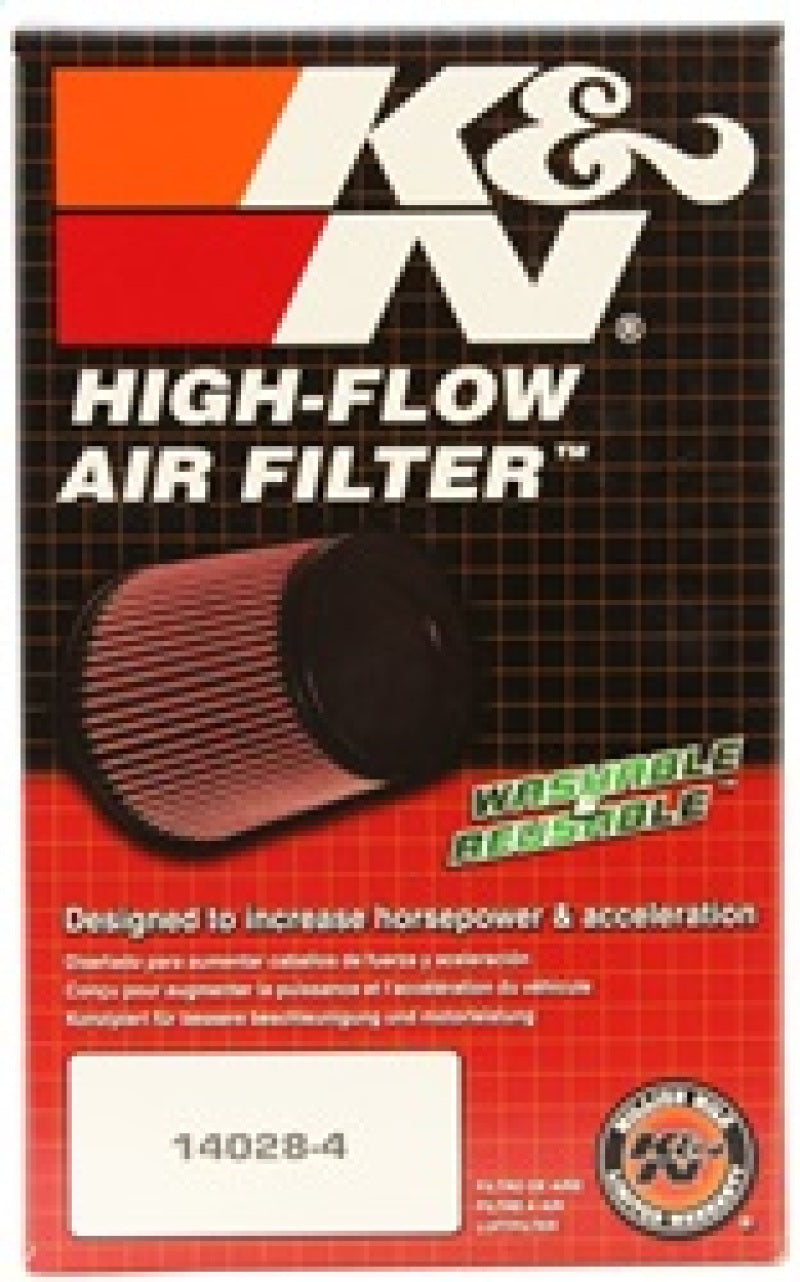 Load image into Gallery viewer, K&N Filter Universal Rubber Round Straight Filter 20 Deg Angled 2-7/16in Flange 3-3/4in OD 5in H