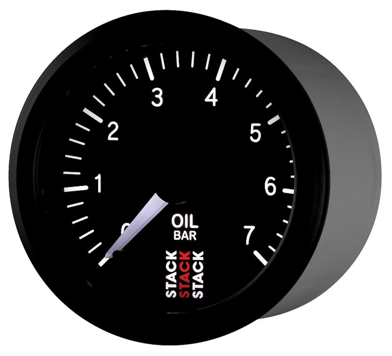 Load image into Gallery viewer, Autometer Stack 52mm 0-7 Bar M10 Male Pro Stepper Motor Oil Pressure Gauge - Black