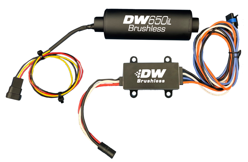 Load image into Gallery viewer, DeatschWerks DW650iL Series 650LPH In-Line External Fuel Pump w/ PWM Controller