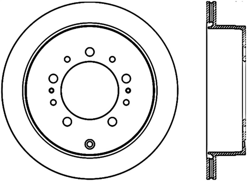 Load image into Gallery viewer, StopTech Sport Slot 08-13 Lexus LX450/470/570 / 07-12 Toyota Tundra Slotted Right Rear CRYO Rotor