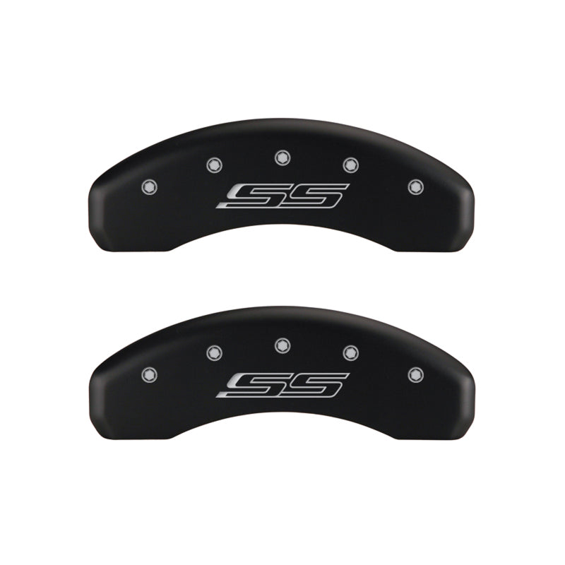Load image into Gallery viewer, MGP 4 Caliper Covers Engraved Front & Rear Gen 5/SS Red finish silver ch