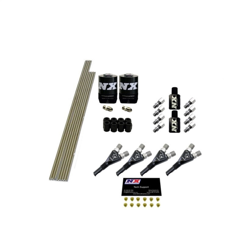 Load image into Gallery viewer, Nitrous Express 4 Cyl Shark Plumb Kit w/2 Solenoids & 75HP Jets Incl Hardware