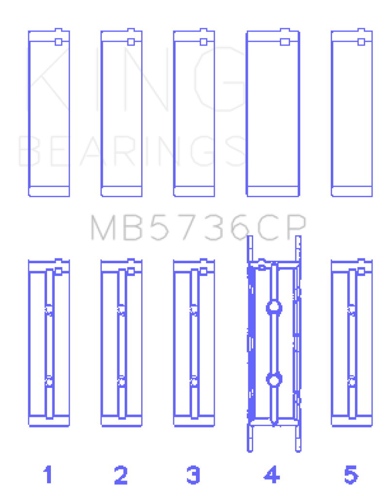 Load image into Gallery viewer, King Engine Bearings Ford Powerstroke 6.0L/6.4L Diesel (Size +0.25mm) Crankshaft Main Bearing Set