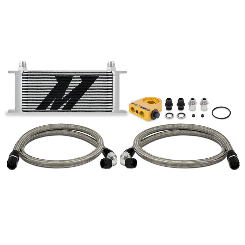 Load image into Gallery viewer, Mishimoto Universal Thermostatic Oil Cooler Kit 16-Row Silver
