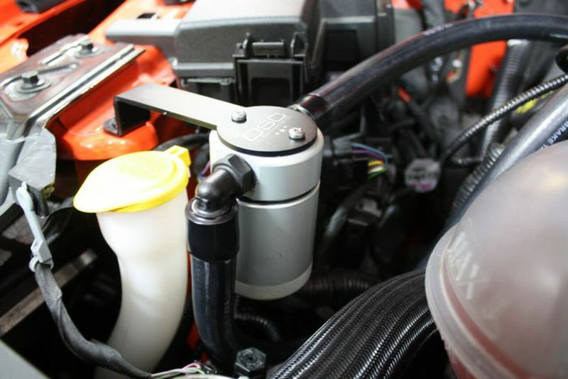 Load image into Gallery viewer, J&L 15-23 Ford Mustang GT/15-20 Ford Mustang GT350 Passenger Side Oil Separator 3.0 - Clear Anodized